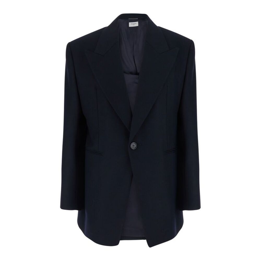 Saint Laurent Men Look 27 Giacca Monopetto In Lana Gessata